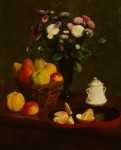 Живопись | Анри Фантен-Латур | Flowers and Fruit, 1866