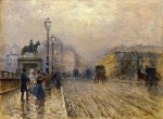 Живопись | Джузеппе де Ниттис | Rue de Paris with Carriages