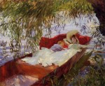 Живопись | Джон Сингер Сарджент | Two Women Asleep in a Punt under the Willows, 1887