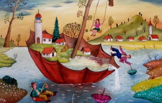 Румынский художник-наивист Михай Даскалу