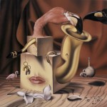 Живопись | Андрей Горенков | Натюрморт с розовым фламинго