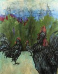 Живопись | Алёна Смолина | Три черных петуха, 2015