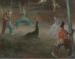 Живопись | Эверетт Шинн | Clowns Playing Ball with Seal